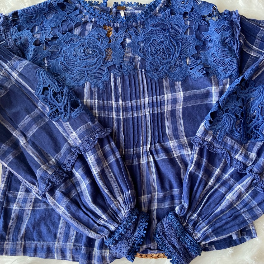 Free people plaid top